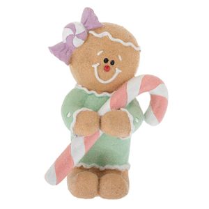 Decoratiune Craciun model Baietel cu acadea din turta dulce, 10.5x7x16 cm, multicolor