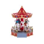 Casa si Gradina - Decoratiuni - Decoratiuni de sezon - Decoratiune Craciun Carusel rotativ cu muzica si lumini, 20x23 cm, multicolor - Infinity.ro