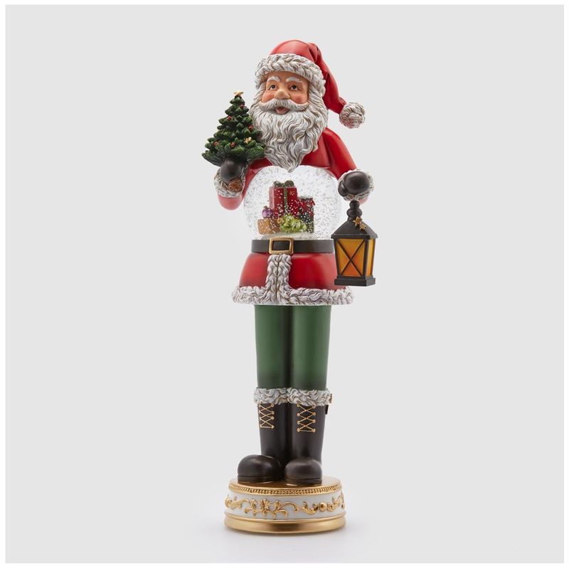 Casa si Gradina - Decoratiuni - Decoratiuni de sezon - Decoratiune Mos Craciun model Glob de zapada cu muzica si lumini, 50x13 cm, multicolor - Infinity.ro