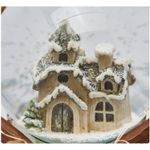 Casa si Gradina - Decoratiuni - Decoratiuni de sezon - Decoratiune Craciun model Cerb cu Glob de zapada si lumini, 23 cm, maro - Infinity.ro