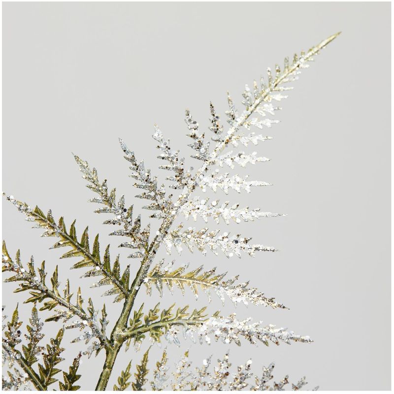 Casa si Gradina - Decoratiuni - Decoratiuni de sezon - Decoratiune brad ramura Feriga Metalizata, 82 cm, verde - Infinity.ro