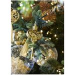 Casa si Gradina - Decoratiuni - Decoratiuni de sezon - Set 2 ornamente brad model Cheie, 13 cm, auriu - Infinity.ro