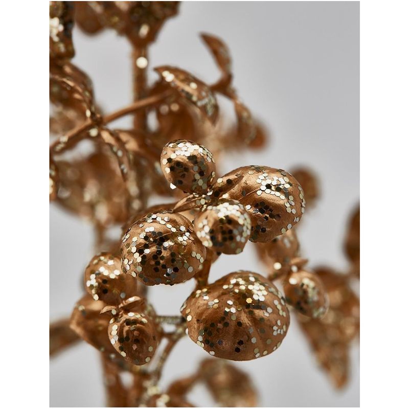 Casa si Gradina - Decoratiuni - Decoratiuni de sezon - Decoratiune brad ramura Eucalipt Glitter, 60 cm, auriu - Infinity.ro