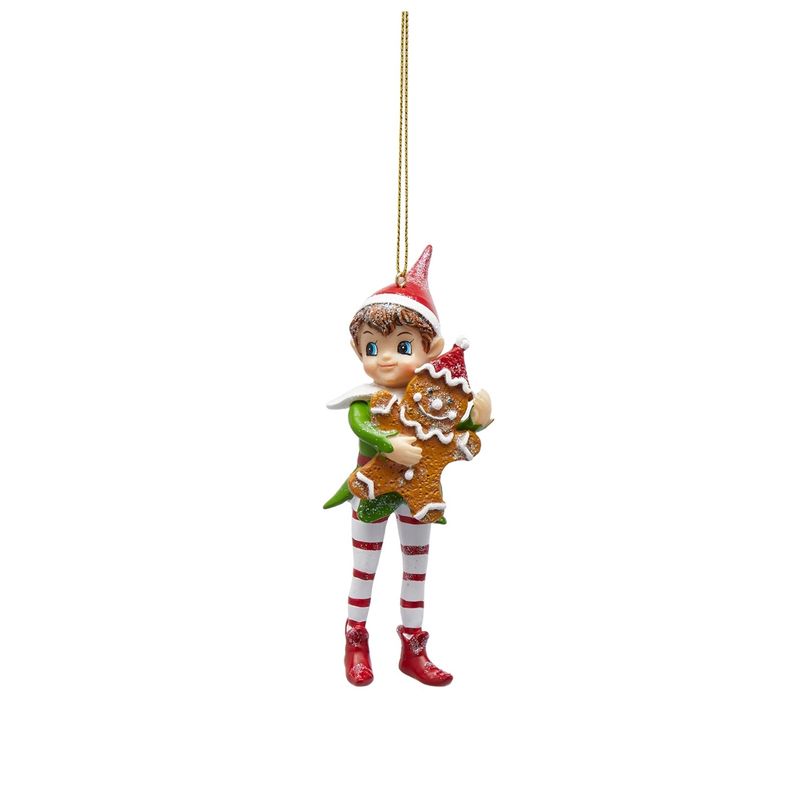 Casa si Gradina - Decoratiuni - Decoratiuni de sezon - Ornament brad Elf cu fursec, 13 cm, multicolor - Infinity.ro