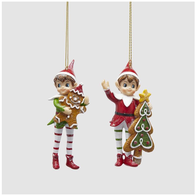 Casa si Gradina - Decoratiuni - Decoratiuni de sezon - Ornament brad Elf cu fursec, 13 cm, multicolor - Infinity.ro