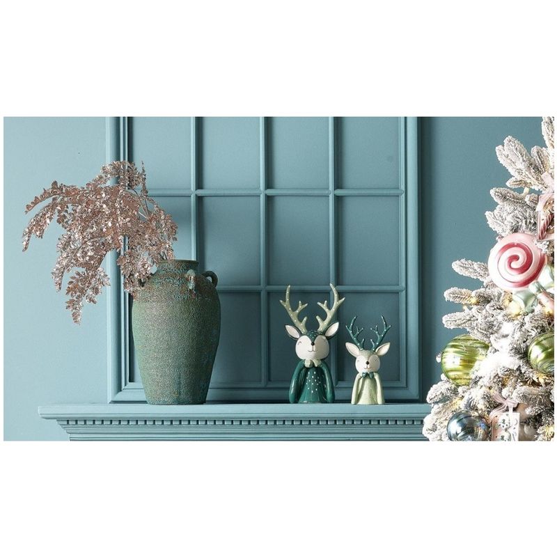 Casa si Gradina - Decoratiuni - Decoratiuni de sezon - Decoratiune brad ramura Nandina cu paiete, 83 cm, roz - Infinity.ro