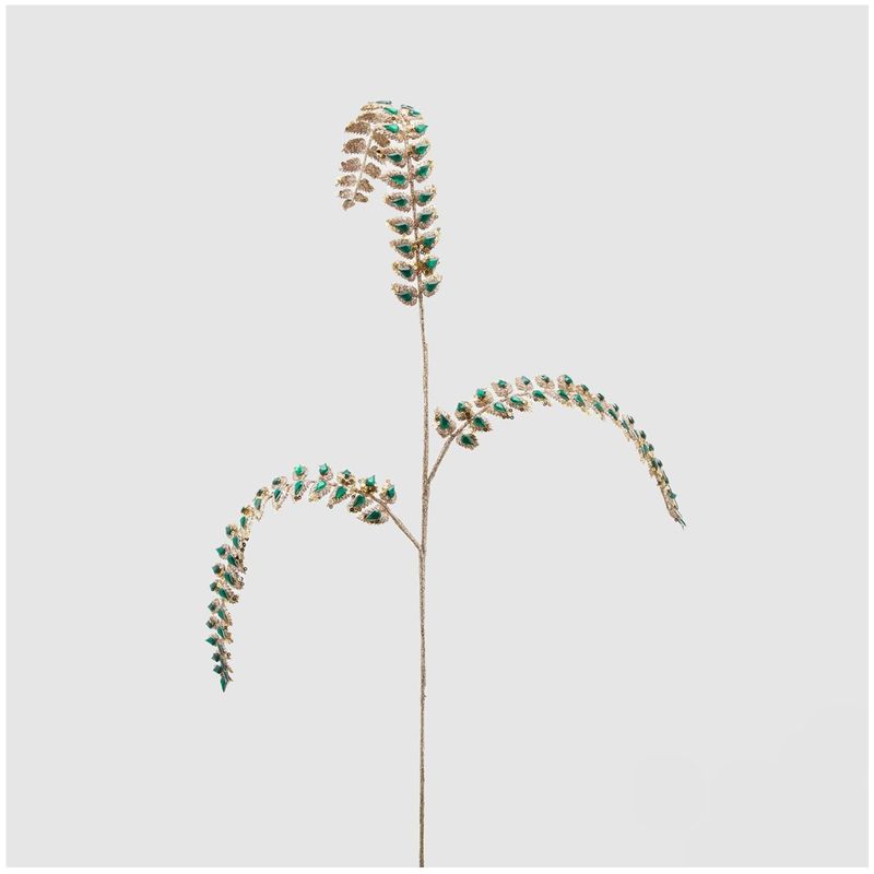 Casa si Gradina - Decoratiuni - Decoratiuni de sezon - Decoratiune brad ramura Feriga Diamonds, 88 cm, verde - Infinity.ro