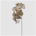 Casa si Gradina - Decoratiuni - Decoratiuni de sezon - Decoratiune brad ramura Orhidee Phalaenopsis Glitter, 85 cm, champagne gold - Infinity.ro