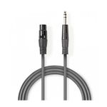 TV, Audio-Video si Foto - Accesorii TV si audio - Cabluri si adaptoare audio - Cablu audio Stereo XLR 3-Pini mama - 6.35 mm Jack tata 1.5m gri Nedis - Infinity.ro