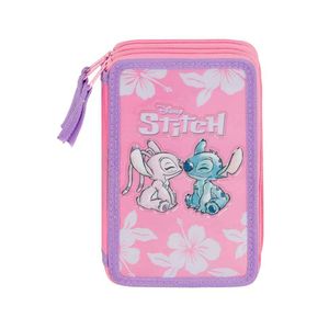 Penar Lilo e Stitch Pink, Echipat, 3 compartimente, 43 piese, 21 x 14 x 7 cm Roz