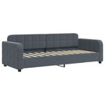 Casa si Gradina - Mobilier - Paturi si accesorii - Paturi - Pat de zi cu saltea, gri inchis, 80x200 cm, catifea - Infinity.ro