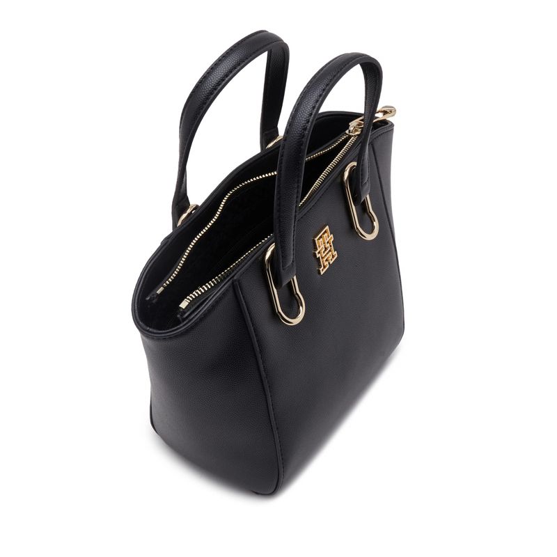 Fashion, accesorii si bijuterii - Femei - Accesorii femei - Genti si rucsacuri femei - Geanta dama Tommy Hilfiger Timeless Med Tote AW0AW15223 Negru 18.5 x 17 x 10 cm - Infinity.ro