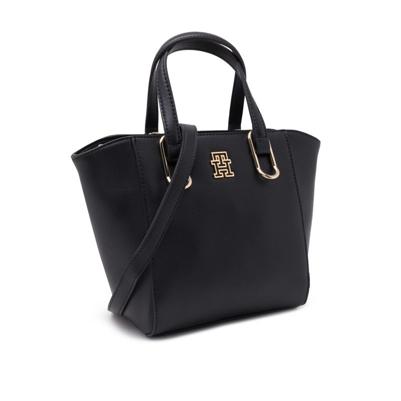 Fashion, accesorii si bijuterii - Femei - Accesorii femei - Genti si rucsacuri femei - Geanta dama Tommy Hilfiger Timeless Med Tote AW0AW15223 Negru 18.5 x 17 x 10 cm - Infinity.ro
