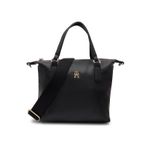 Fashion, accesorii si bijuterii - Femei - Accesorii femei - Genti si rucsacuri femei - Geanta dama Tommy Hilfiger Poppy Plus Small Tote AW0AW15592 Negru 28 x 22 x 15 cm - Infinity.ro