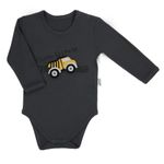 Fashion, accesorii si bijuterii - Copii - Imbracaminte copii - Body-uri copii - Body cu maneca lunga (181101) Colectia "Big Trucks" Grafit Marimea 80 - Infinity.ro