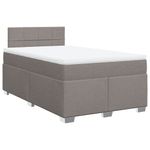 Casa si Gradina - Mobilier - Paturi si accesorii - Paturi - Pat box spring cu saltea, taupe, 120x190 cm material textil - Infinity.ro