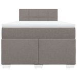 Casa si Gradina - Mobilier - Paturi si accesorii - Paturi - Pat box spring cu saltea, taupe, 120x190 cm material textil - Infinity.ro