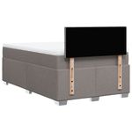 Casa si Gradina - Mobilier - Paturi si accesorii - Paturi - Pat box spring cu saltea, taupe, 120x190 cm material textil - Infinity.ro