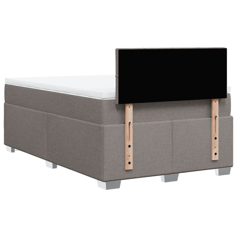 Casa si Gradina - Mobilier - Paturi si accesorii - Paturi - Pat box spring cu saltea, taupe, 120x190 cm material textil - Infinity.ro