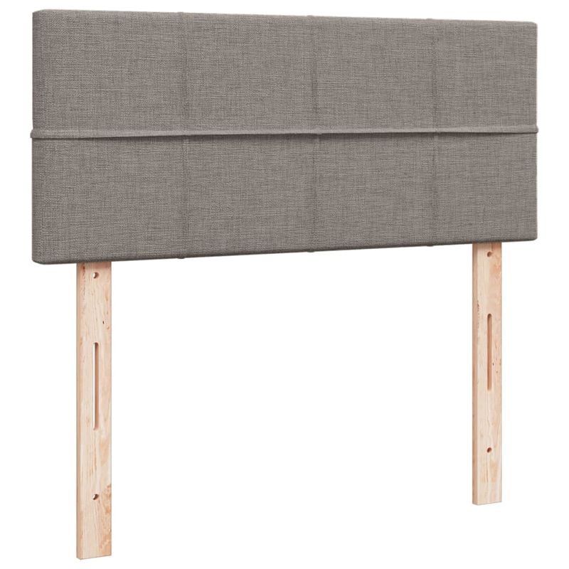 Casa si Gradina - Mobilier - Paturi si accesorii - Paturi - Pat box spring cu saltea, taupe, 120x190 cm material textil - Infinity.ro