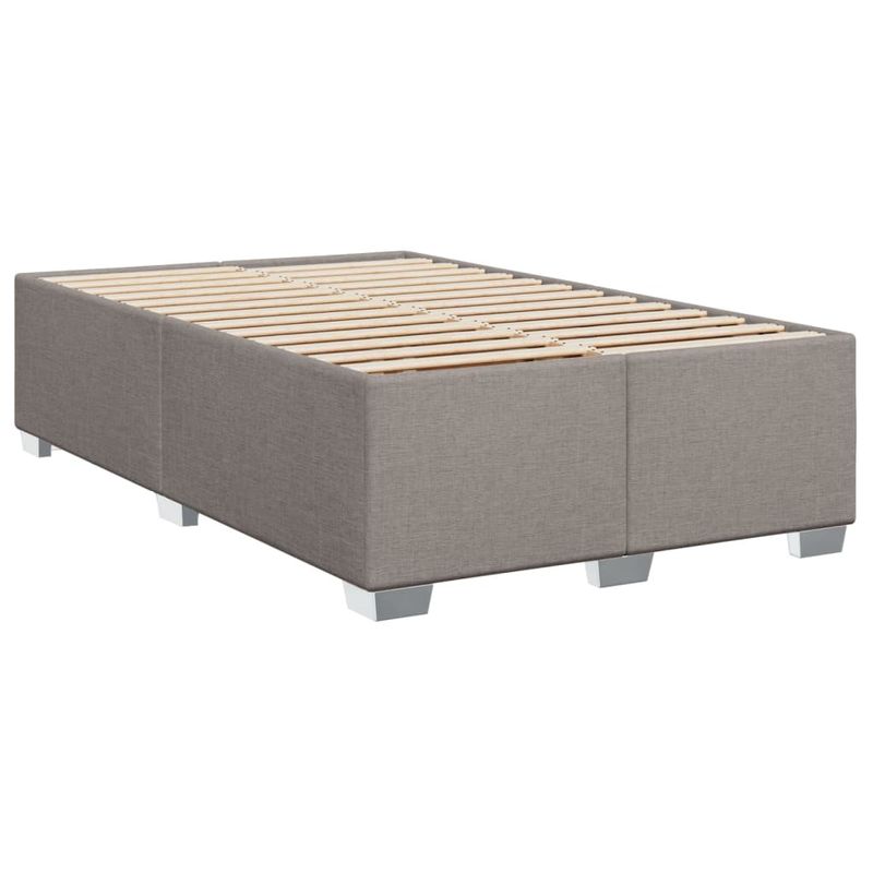 Casa si Gradina - Mobilier - Paturi si accesorii - Paturi - Pat box spring cu saltea, taupe, 120x190 cm material textil - Infinity.ro