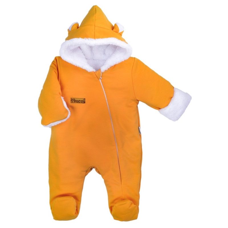 Fashion, accesorii si bijuterii - Copii - Imbracaminte copii - Body-uri copii - Combinezon polar (181270) Colectia "Big Trucks" 2021 Galben/Negru Marimea 74 - Infinity.ro