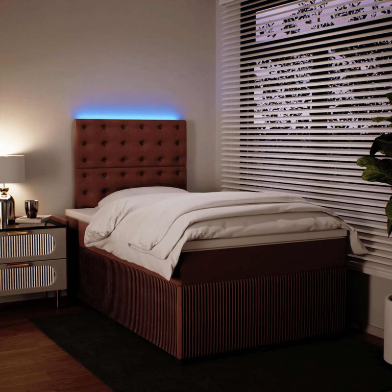 Casa si Gradina - Mobilier - Paturi si accesorii - Paturi - Pat box spring cu saltea, negru, 120x190 cm, catifea - Infinity.ro