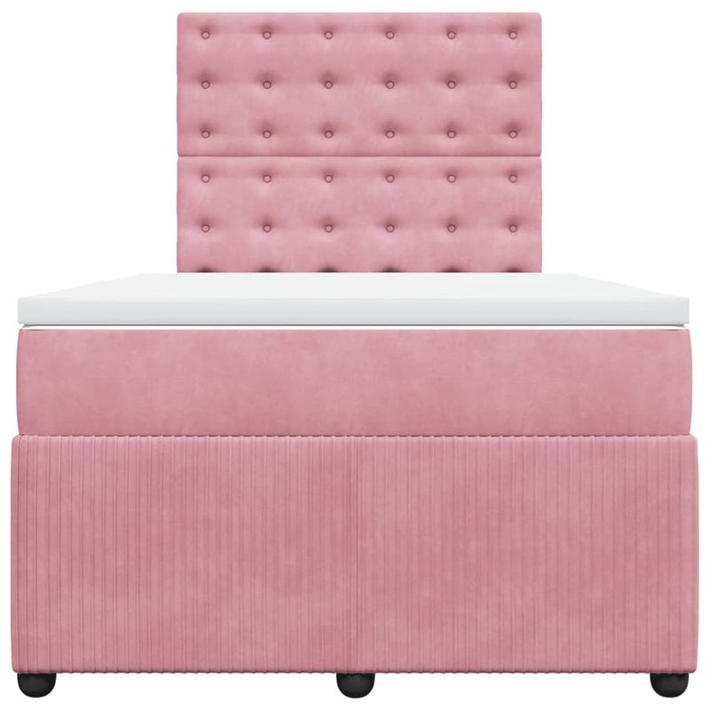 Casa si Gradina - Mobilier - Paturi si accesorii - Paturi - Pat box spring cu saltea, negru, 120x190 cm, catifea - Infinity.ro