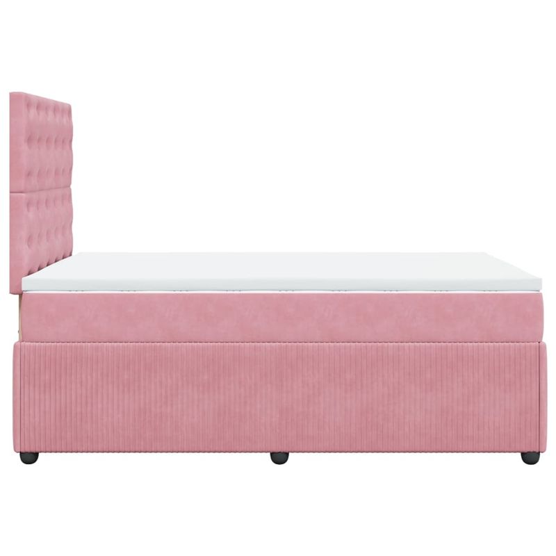 Casa si Gradina - Mobilier - Paturi si accesorii - Paturi - Pat box spring cu saltea, negru, 120x190 cm, catifea - Infinity.ro