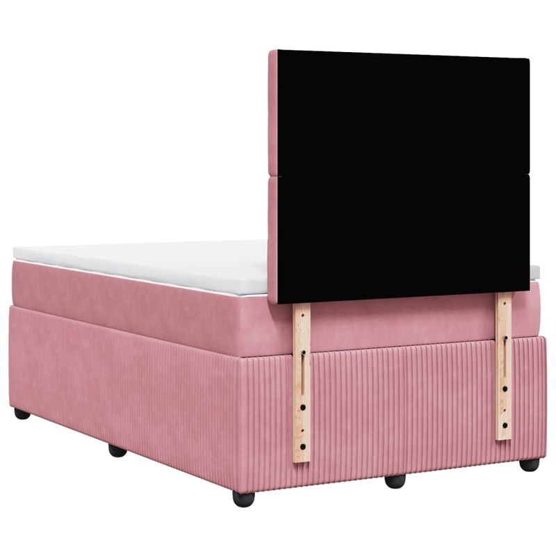 Casa si Gradina - Mobilier - Paturi si accesorii - Paturi - Pat box spring cu saltea, negru, 120x190 cm, catifea - Infinity.ro