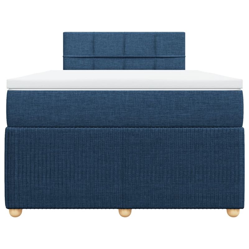 Casa si Gradina - Mobilier - Paturi si accesorii - Paturi - Pat box spring cu saltea, albastru, 120x190 cm, material textil - Infinity.ro