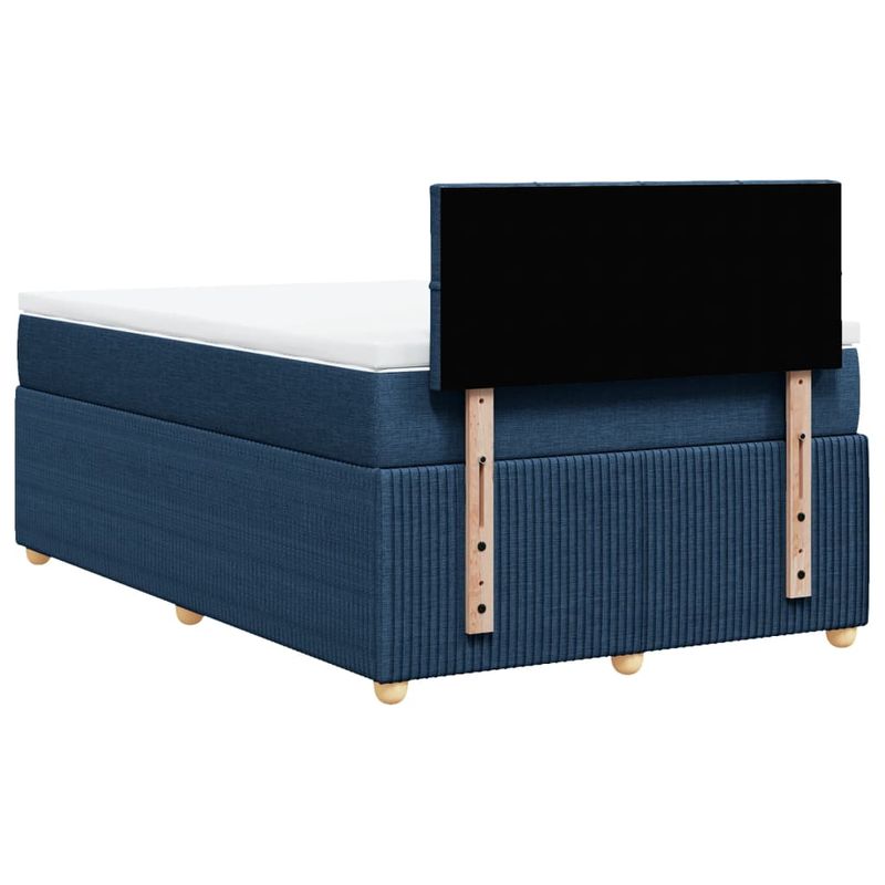 Casa si Gradina - Mobilier - Paturi si accesorii - Paturi - Pat box spring cu saltea, albastru, 120x190 cm, material textil - Infinity.ro