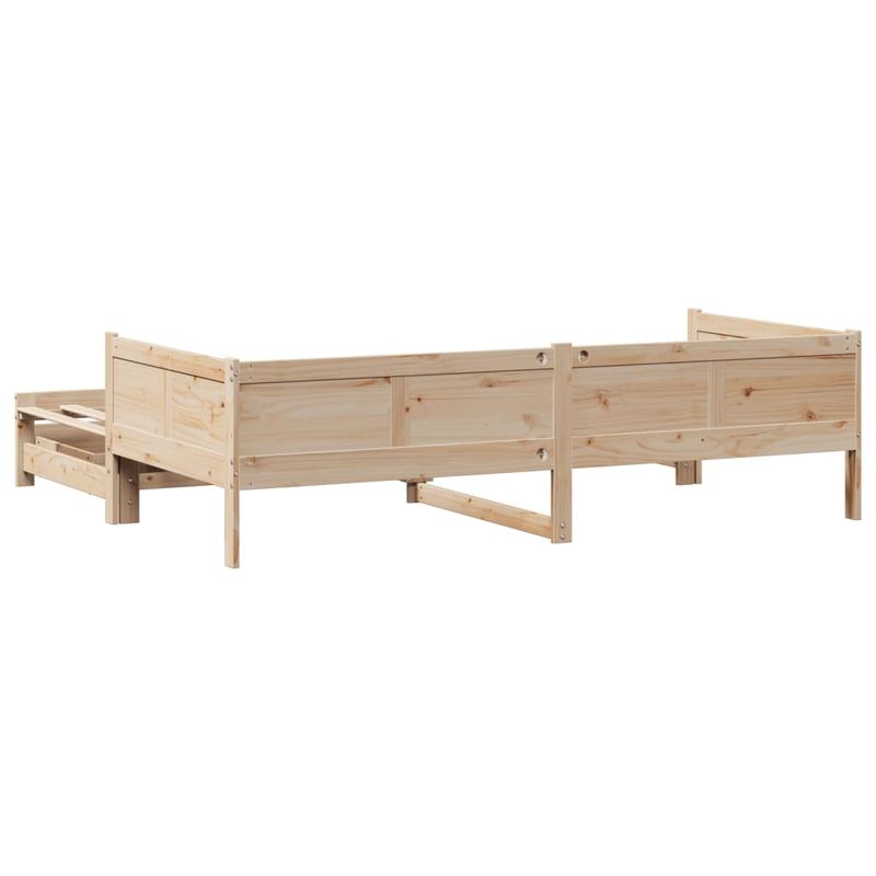 Casa si Gradina - Mobilier - Paturi si accesorii - Paturi - Pat de zi cu extensie si sertare, 80x200 cm, lemn masiv de pin - Infinity.ro