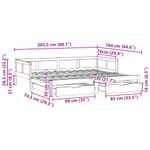 Casa si Gradina - Mobilier - Paturi si accesorii - Paturi - Pat de zi cu extensie si sertare, 80x200 cm, lemn masiv de pin - Infinity.ro