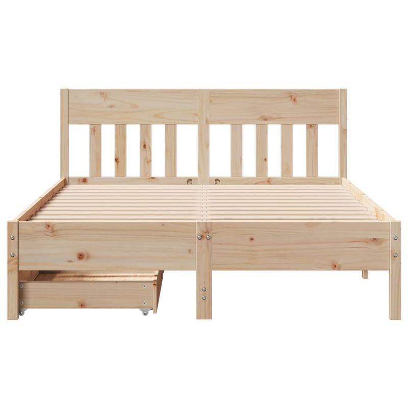 Casa si Gradina - Mobilier - Paturi si accesorii - Paturi - Cadru de pat fara saltea, 135x190 cm, lemn masiv de pin - Infinity.ro
