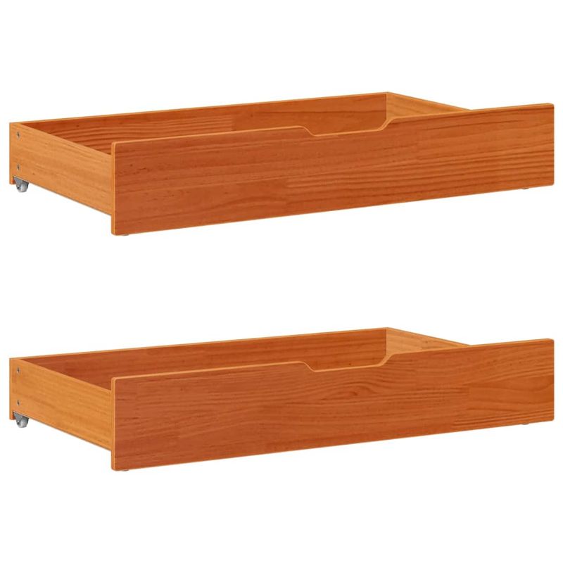 Casa si Gradina - Mobilier - Paturi si accesorii - Paturi - Cadru pat cu sertare maro ceruit, 120x200 cm, lemn masiv de pin - Infinity.ro