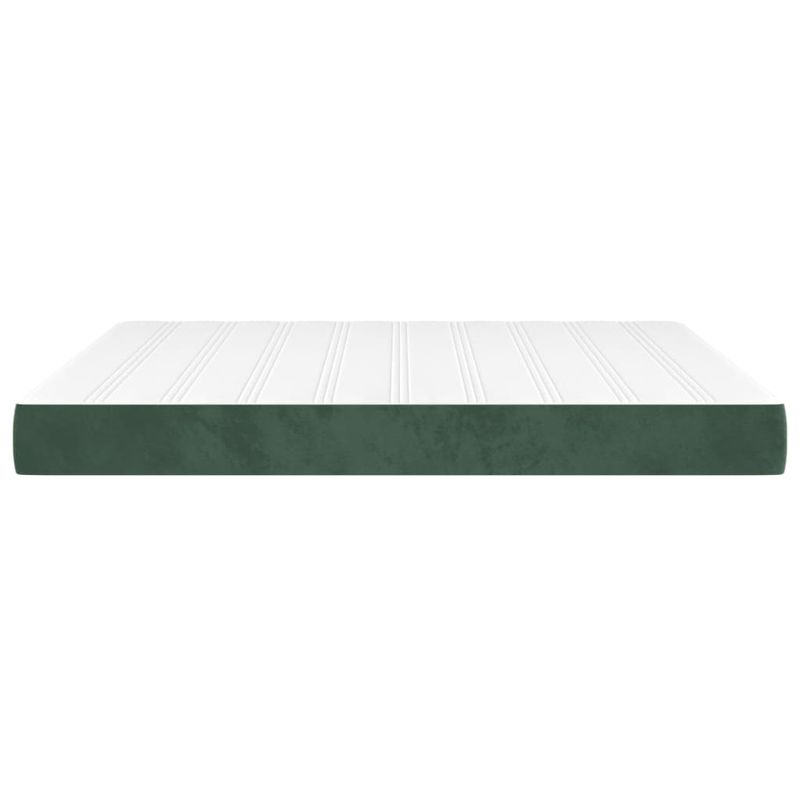 Casa si Gradina - Mobilier - Saltele si somiere - Saltele - Saltea de pat cu arcuri, verde inchis, 160x220x20 cm, catifea - Infinity.ro