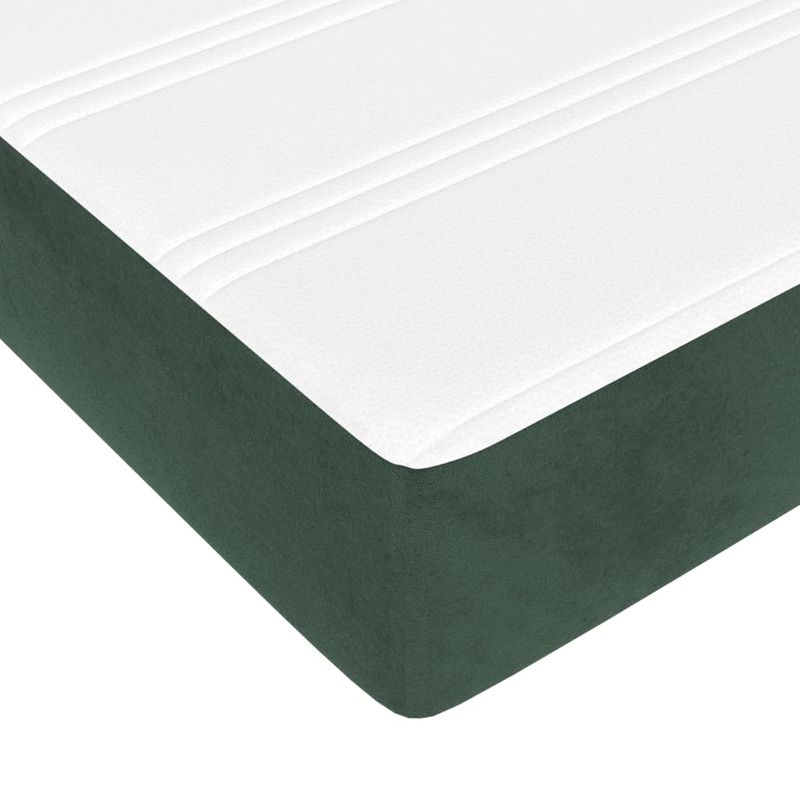 Casa si Gradina - Mobilier - Saltele si somiere - Saltele - Saltea de pat cu arcuri, verde inchis, 160x220x20 cm, catifea - Infinity.ro
