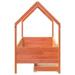 Casa si Gradina - Mobilier - Paturi si accesorii - Paturi - Cadru de pat pentru copii cu sertare, 90x190 cm, lemn masiv pin - Infinity.ro