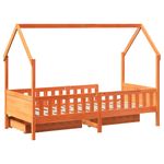 Casa si Gradina - Mobilier - Paturi si accesorii - Paturi - Cadru de pat pentru copii cu sertare, 90x190 cm, lemn masiv pin - Infinity.ro