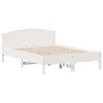 Casa si Gradina - Mobilier - Paturi si accesorii - Paturi - Cadru de pat fara saltea, alb, 140x190 cm, lemn masiv de pin - Infinity.ro