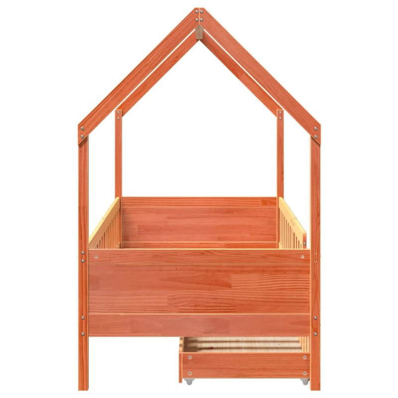 Casa si Gradina - Mobilier - Paturi si accesorii - Paturi - Cadru pat copii cu sertare, 80x200 cm, lemn masiv de pin - Infinity.ro