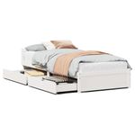 Casa si Gradina - Mobilier - Paturi si accesorii - Paturi - Cadru pat fara saltea, alb, 90x190 cm, lemn masiv de pin - Infinity.ro