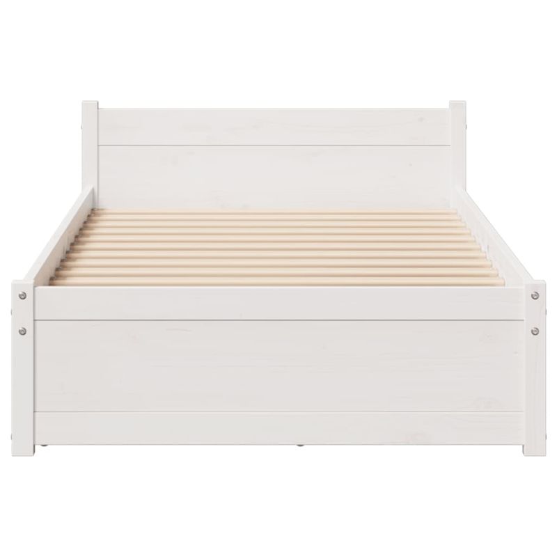 Casa si Gradina - Mobilier - Paturi si accesorii - Paturi - Cadru pat fara saltea, alb, 90x190 cm, lemn masiv de pin - Infinity.ro