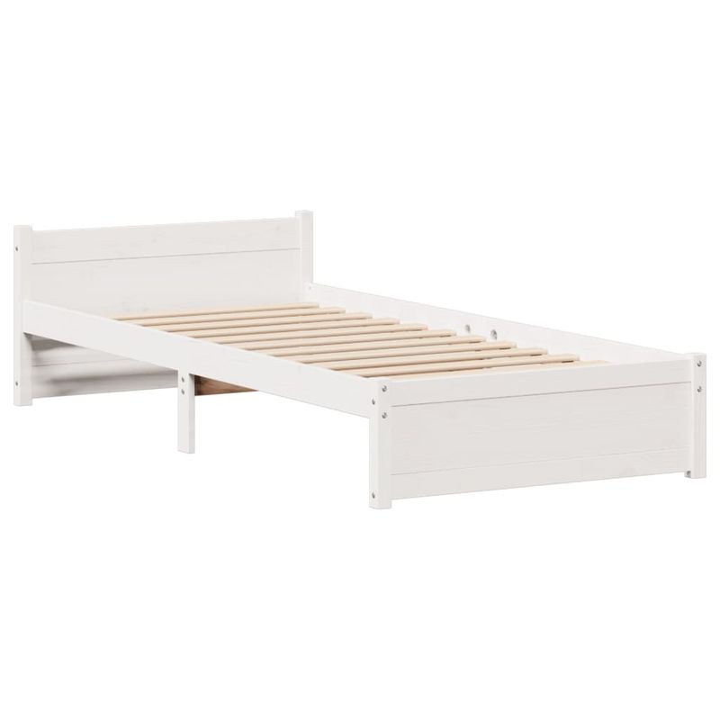 Casa si Gradina - Mobilier - Paturi si accesorii - Paturi - Cadru pat fara saltea, alb, 90x190 cm, lemn masiv de pin - Infinity.ro