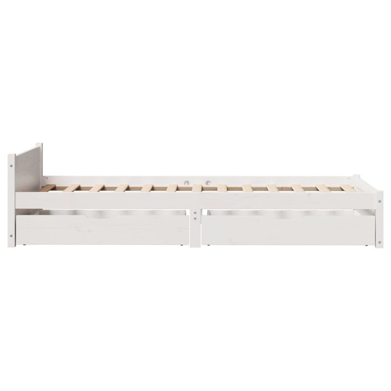 Casa si Gradina - Mobilier - Paturi si accesorii - Paturi - Cadru pat fara saltea, alb, 90x190 cm, lemn masiv de pin - Infinity.ro