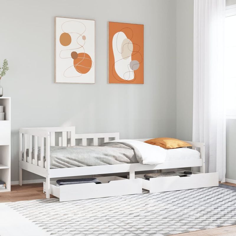 Casa si Gradina - Mobilier - Paturi si accesorii - Paturi - Pat de zi cu sertare, 90x190 cm, lemn masiv de pin - Infinity.ro