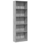 Casa si Gradina - Mobilier - Biblioteci si rafturi - Biblioteci - Biblioteca, gri sonoma, 60x24x176 cm, lemn prelucrat - Infinity.ro