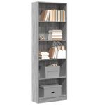 Casa si Gradina - Mobilier - Biblioteci si rafturi - Biblioteci - Biblioteca, gri sonoma, 60x24x176 cm, lemn prelucrat - Infinity.ro
