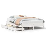 Casa si Gradina - Mobilier - Paturi si accesorii - Paturi - Cadru de pat fara saltea, alb, 160x200 cm, lemn masiv pin - Infinity.ro